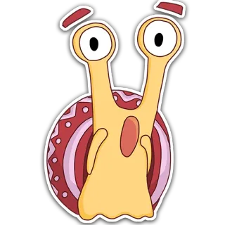 😱 856f9250 蜗牛, 卡通, 动物, 贴纸, 可爱, 壳, 眼睛 telegram sticker
