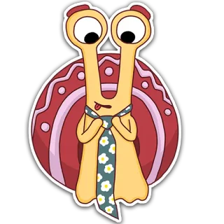 💁 8d9d02e5 蜗牛, 卡通, 领带, 动物, 可爱, 搞笑 telegram sticker