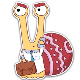 💼 90698c4d 蜗牛, 商务, 卡通, 贴纸, 动物, 搞笑, 办公室, 西装 telegram sticker
