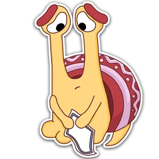 😓 f0b9005c 蜗牛, 伤心, 卡通, 动物, 贴纸 telegram sticker