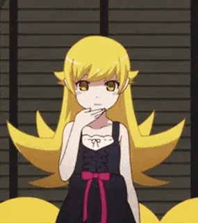 🤔 18d1fa3f Shinobu Oshino Monogatari Anime, Cartone animato, Ragazza, Carina, Personaggio, Shinobu, Monogatari, Vampiro telegram sticker