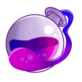 ⚗️ 86bae5de 药水, 魔法, 紫色, 液体, 瓶子, 幻想, 气泡 telegram sticker