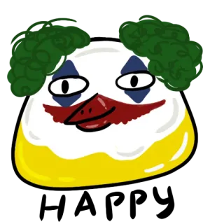 🤡 9a5b3f63 Joker клоун, наклейка, мультфильм, персонаж, комикс, злодей whatsapp sticker