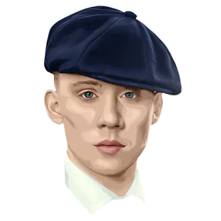 🖤 1160a5d2 pria, potret, topi, orang, wajah telegram sticker