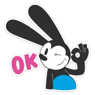 👌 26343670 OK 漫画, ウサギ, OK, OK, 承認 telegram sticker