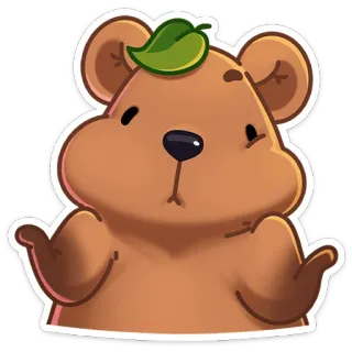🤷‍♀️ 6a0cbac5 beer, schattig, dier, sticker, cartoon, bos, schattig telegram sticker
