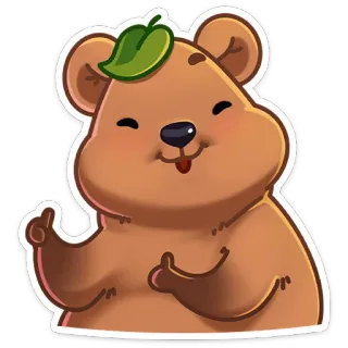 👍 6a7945ac beer, cartoon, dier, schattig, grappig telegram sticker