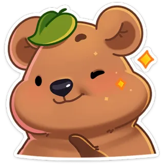 ☺️ 843a2d5f beer, cartoon, schattig, dier, sticker telegram sticker