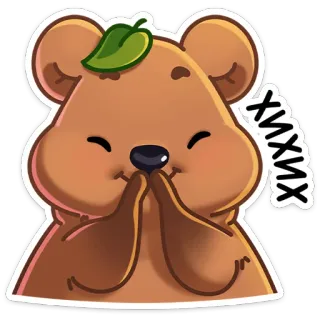 😃 e1d3a4c8 XXXXX dier, beer, schattig, cartoon, kawaii, uitdrukking, XXXXX telegram sticker