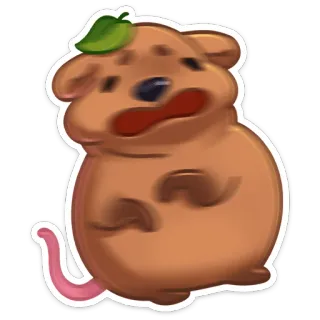 🥴 eceaea50 dier, schattig, sticker, cartoon, knaagdier, kawaii telegram sticker