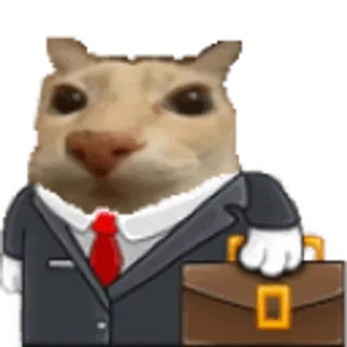 🤵‍♂️ 25f9a3e9 kat, bedrijf, pak, dier, meme whatsapp sticker