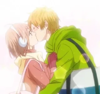 💏 cb9c8174 키스, 애니메이션, 로맨스, 커플 telegram sticker