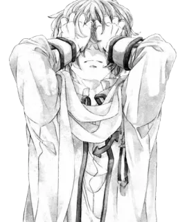 😣 cf490c9f 애니메이션, 만화, 캐릭터, 그림, 소년 telegram sticker