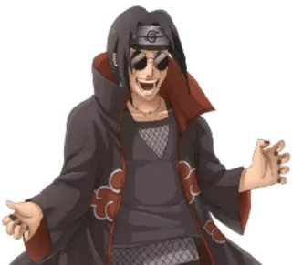 😎 683bc91b Itachi Uchiha Naruto アニメ, ナルト, イタチ, うちは, サングラス whatsapp sticker