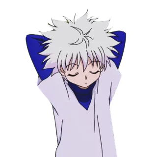 😎 03a0e01e Killua Zoldyck Hunter x Hunter Killua, Hunter x Hunter, Anime, Manga, Cartone animato, Rilassato telegram sticker