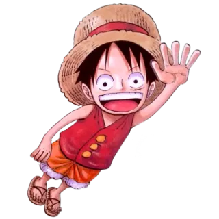 ✋ cdc9a194 Monkey D. Luffy One Piece Anime, One Piece, Monkey D. Luffy, Cartone animato, Personaggio, Cappello di paglia, Pirata telegram sticker