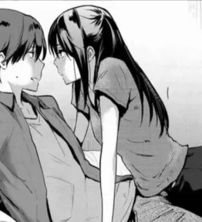 😍 b01670a3 anime, couple, manga, love, romance telegram sticker