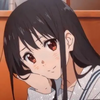 😄 d864b6b5 anime, girl, character, long hair, cute telegram sticker