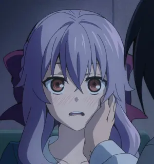 ☠️ fc7c9cb4 anime, girl, purple hair telegram sticker