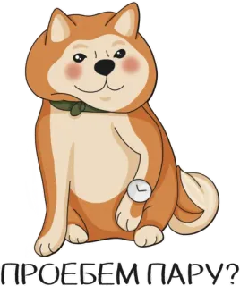 🕐 94380862 ПРОЕБЕМ ПАРУ? 狗, 坐着, 观看, 俄语, 问题, 卡通 telegram sticker