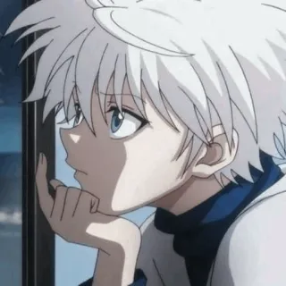➖ b4849c99 Killua Zoldyck Hunter x Hunter Anime, Anak laki-laki, Rambut putih, Anime laki-laki, Pemburu whatsapp sticker