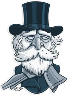 😑 5ae1db0f Ebenezer Scrooge A Christmas Carol Ebenezer Scrooge, Un chant de Noël, personnage, littérature, haut-de-forme, vieil homme telegram sticker