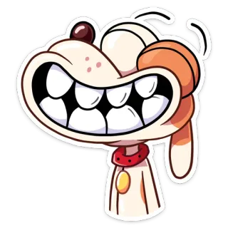 🦷 fc29963f perro, dibujo animado, animal, mascota, ilustración, pegatina telegram sticker