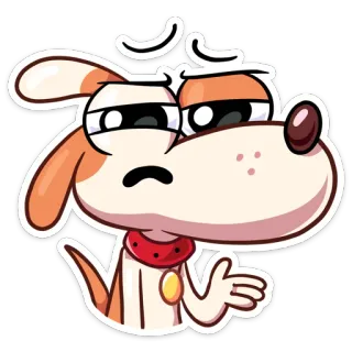 😒 7938ad50 개, 만화, 표정, 동물, 스티커 telegram sticker