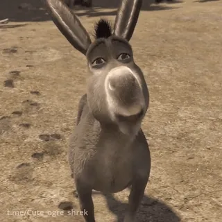 😏 08236baf Donkey Shrek t.me/Cute_ogre_shrek keledai, Shrek, film, kartun, imut, binatang telegram sticker
