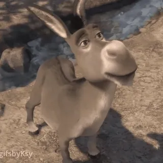 ❌ c13bfb22 Donkey Shrek keledai, Shrek, Dreamworks, binatang, kartun telegram sticker