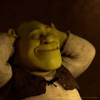 😏 e3ba0890 Shrek Shrek, raksasa, Dreamworks, film, karakter, santai, animasi telegram sticker