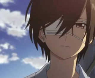 🥀 588d9f96 Anime, Nhân vật, Con trai, Bịt mắt, Buồn, Bị thương whatsapp sticker