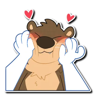 😊 02b400b0 выдра, милый, любовь, сердечки, животное telegram sticker