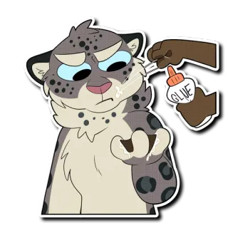 🐾 cd7b2589 кот, клей, грустный, мультфильм, клейкий, раненый telegram sticker