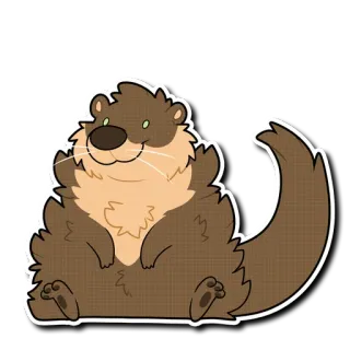 ✨ dc2f5a66 выдра, животное, милый, мультик, млекопитающее telegram sticker