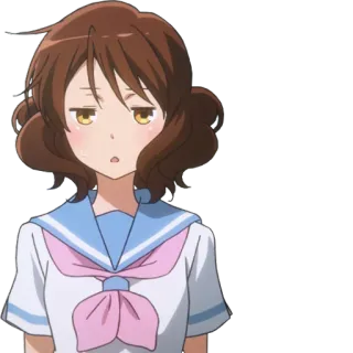 😐 2ecff9f9 Kumiko Oumae Sound! Euphonium Anime, Cartoon, Schuluniform, braune Haare telegram sticker