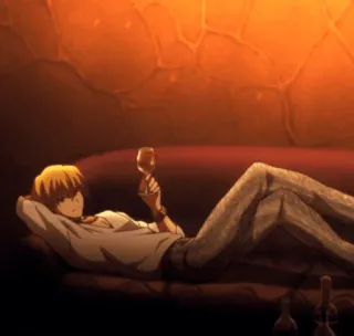 🏆 17700410 Anime, Personaggio, Rilassante, Bere, Vino telegram sticker