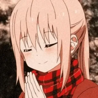 🙏 27f987a8 Anime, Mädchen, Süß, Erröten, Fröhlich, Lächeln telegram sticker