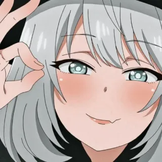 👌 43c6ab16 Anime, Mädchen, Frau, Süß, Charakter, Geste, Ok telegram sticker