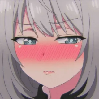 😊 86b0ba6f Anime, Mädchen, Erröten, Cartoon telegram sticker