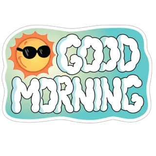😊 9aa3ce6f GOOD MORNING buongiorno, sole, nuvole, saluto telegram sticker