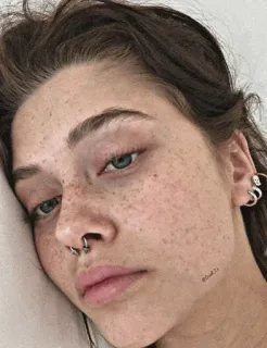 ➰ e0dc02cc phụ nữ, chân dung, khuôn mặt, tàn nhang, selfie, vẻ đẹp, người whatsapp sticker