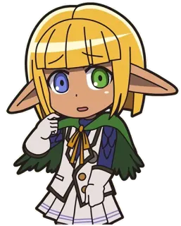 🙂 accb8870 Aura Bella Fiora Overlord anime, chibi, elf, Aura Bella Fiora, Overlord whatsapp sticker