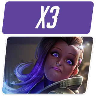 😓 5588bc4f Sombra Overwatch X3 video game, karakter, sombra, overwatch whatsapp sticker