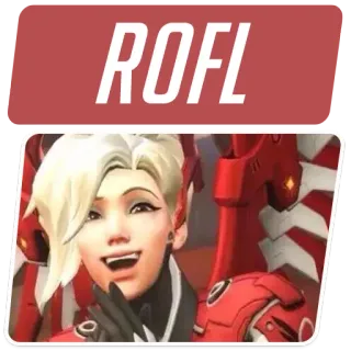 😅 67c730e2 Mercy Overwatch ROFL Mercy, Overwatch, ROFL, video game, stiker whatsapp sticker