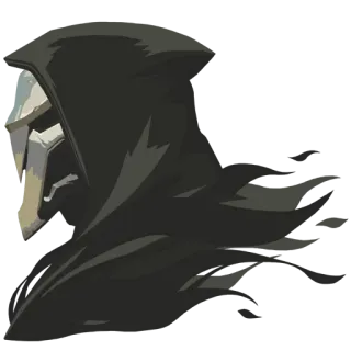 ☠ b586b5bd figuur met kap, masker, schurk, bedreiging, donker whatsapp sticker