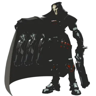 ☠ f2221246 Reaper Overwatch Videogame personage, Overwatch, Reaper, Gemaskerd personage, Wapens whatsapp sticker