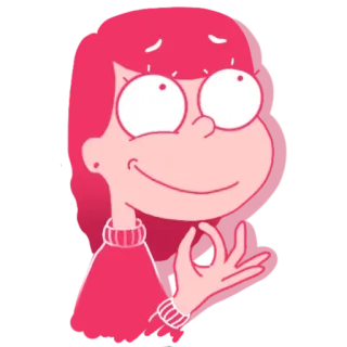 👌 5aa7c8d4 hoạt hình, cô gái, cử chỉ tay, ok, chấp thuận, dễ thương telegram sticker