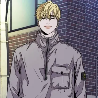 🇨🇰 f8057f22 アニメ, カートゥーン, キャラクター, ジャケット, 金髪, 笑顔 telegram sticker