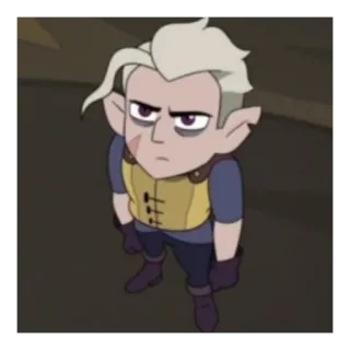 😠 6bdbe5e1 Hunter The Owl House Хантер, The Owl House, мультфильм, персонаж, блондин telegram sticker